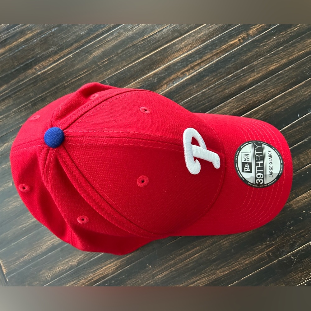Phillies New Era Red Cap with White Lettering - Picture 5 of 6